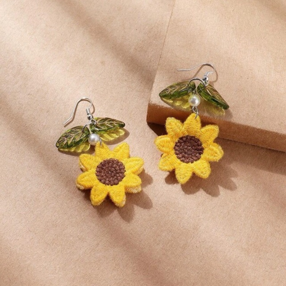 Sunflower Drop Earrings